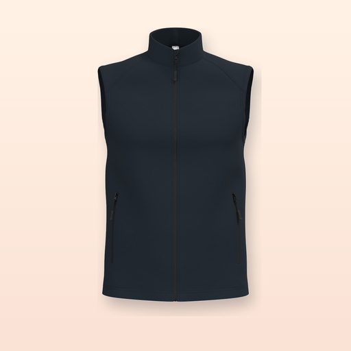 [BL-102200] Gilet softshell a 2 strati - blu scuro - S