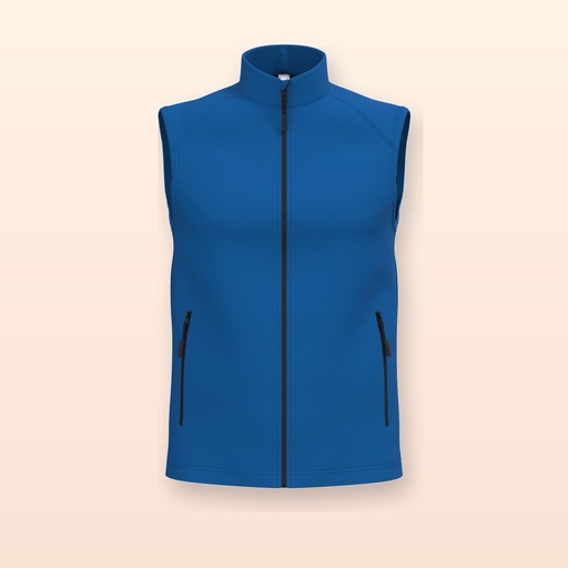 [BL-102204] Gilet softshell a 2 strati - blu - M