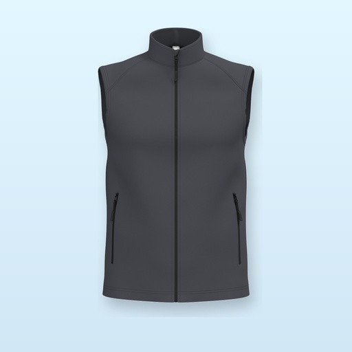 [BL-102217] Gilet softshell a 2 strati - grigio scuro - XXL
