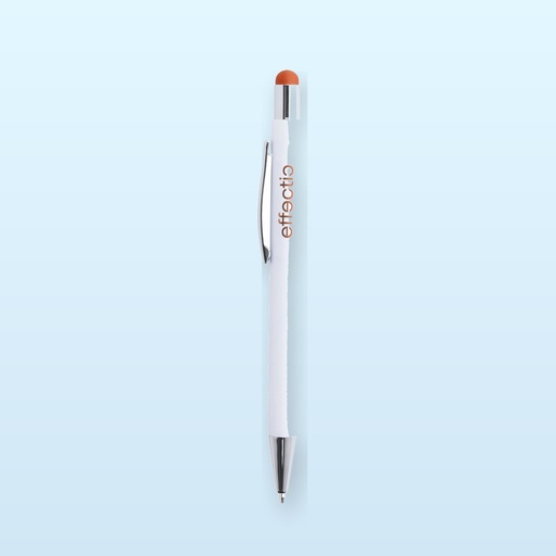 [BL-103861] penna a sfera capacitiva - arancione - bianco