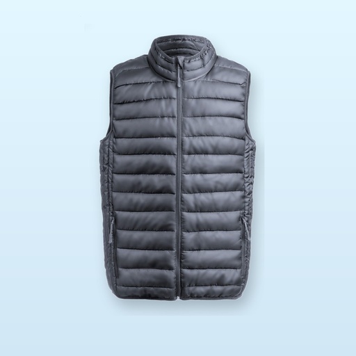 [BL-104021] gilet trapuntato - grigio scuro - L