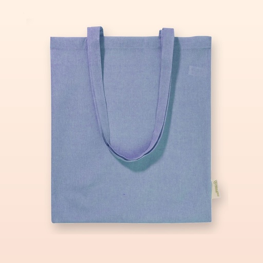 [BL-104241] Shopper in cotone - blu