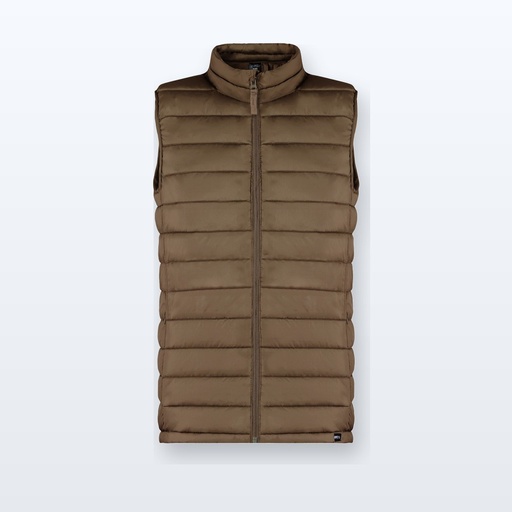 [BL-104420] gilet imbottito in RPET - marrone - XL