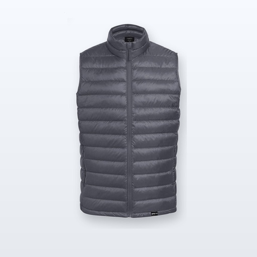 [BL-104424] gilet imbottito in RPET - cenere grigia - L