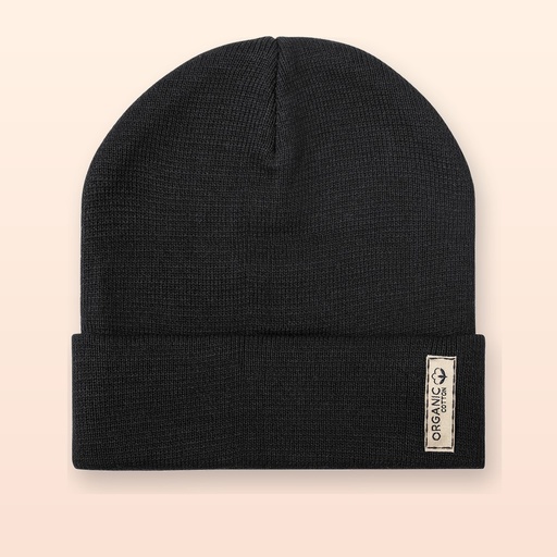 [BL-104517] Cappellino invernale in cotone organico - nero