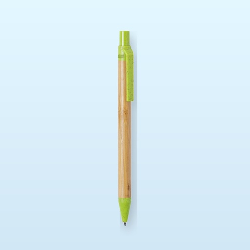 [BL-104534] Penna a sfera in bambù - lime verde - naturale