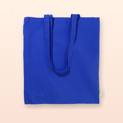 [BL-104637] Shopper in cotone - blu