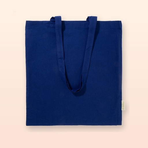 [BL-104638] Shopper in cotone - blu scuro