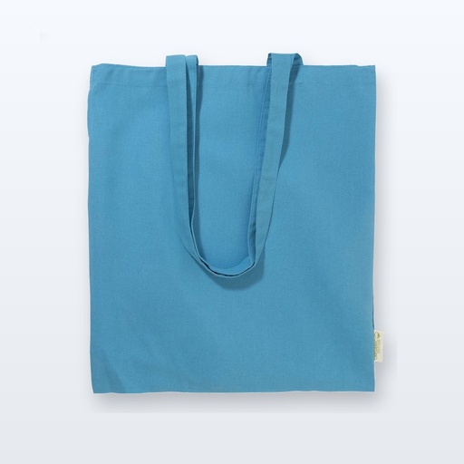 [BL-104639] Shopper in cotone - azzurro