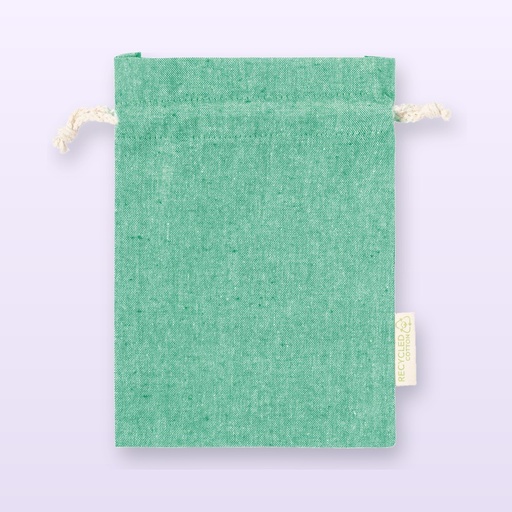 [BL-104652] sacchetto regalo in cotone, medio - verde