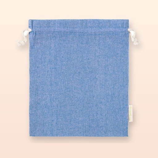 [BL-104655] sacchetto regalo in cotone, grande - blu