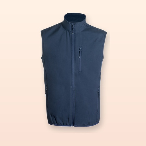 [BL-104708] Gilet softshell in RPET - blu scuro - M