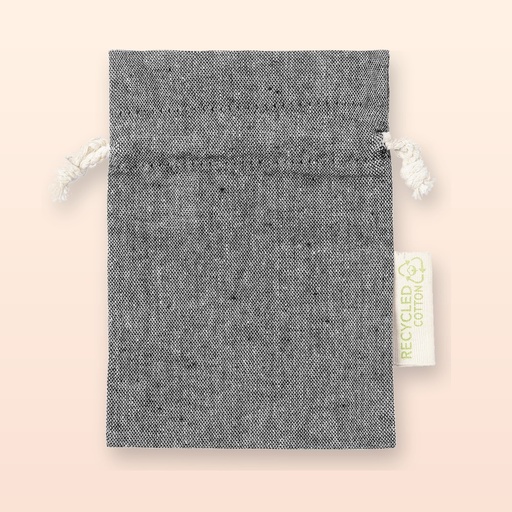 [BL-104732] sacchetto regalo in cotone, piccolo - nero