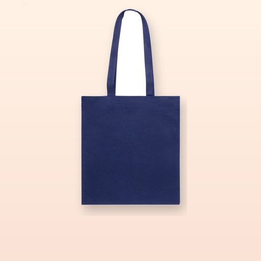 [BL-104848] Shopper in cotone - blu scuro
