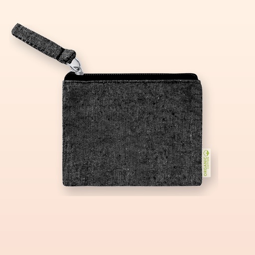 [BL-104865] borsellino in cotone - nero