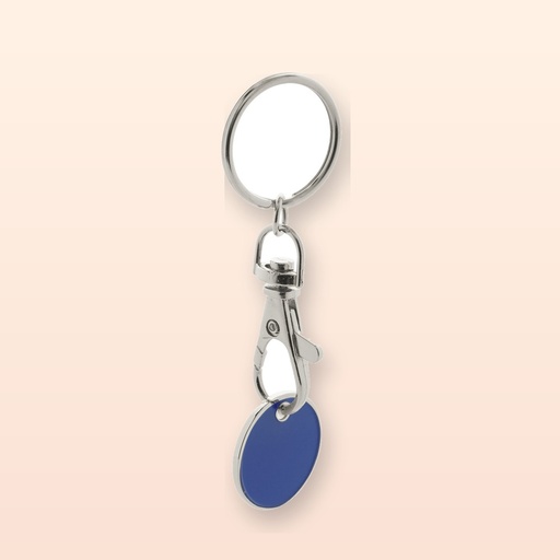 [BL-105189] portachiavi con gettone - blu