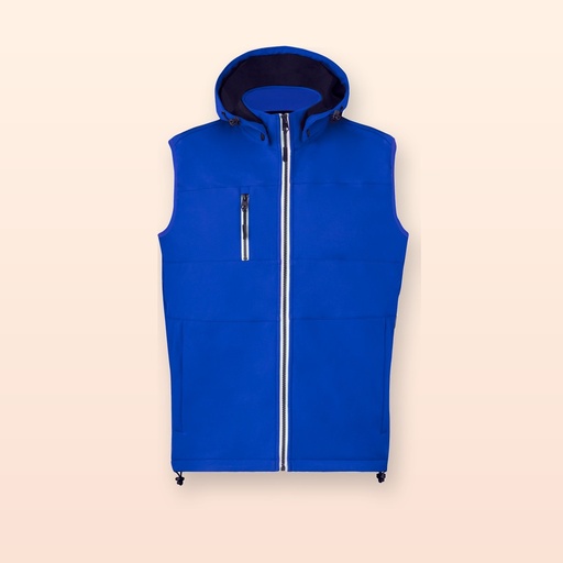 [BL-105274] gilet termico in softshell - blu - M