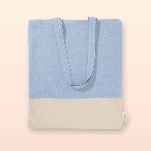 [BL-105436] Shopper in cotone - blu