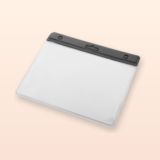 [BL-105668] porta badge - nero - trasparente