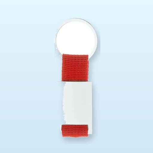 [BL-106143] portachiavi - rosso - argento