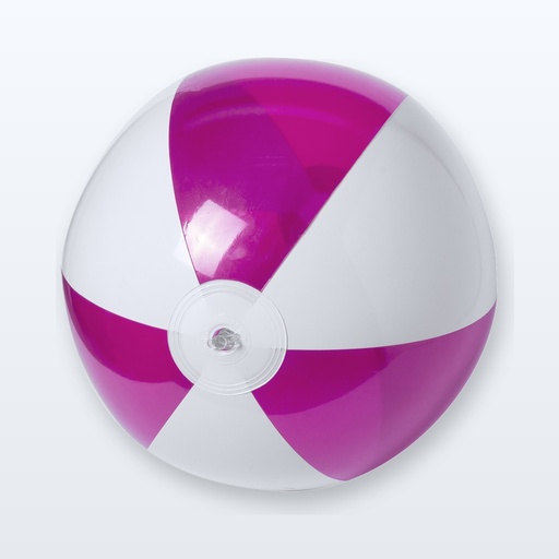 [BL-106545] pallone da spiaggia (ø28 cm) - fucsia - bianco