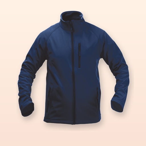 [BL-106784] softshell - blu scuro - nero - S