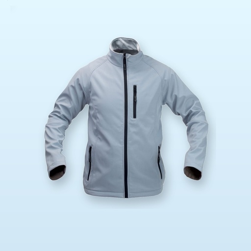 [BL-106797] softshell - grigio chiaro - nero - S