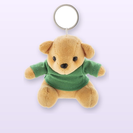 [BL-107067] Portachiavi con orsetto in peluche - verde