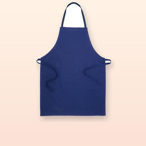 [BL-107152] Grembiule in cotone - blu scuro