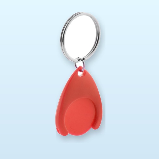[BL-107692] portachiavi con gettone - rosso