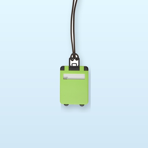 [BL-107702] etichetta bagagli - lime verde