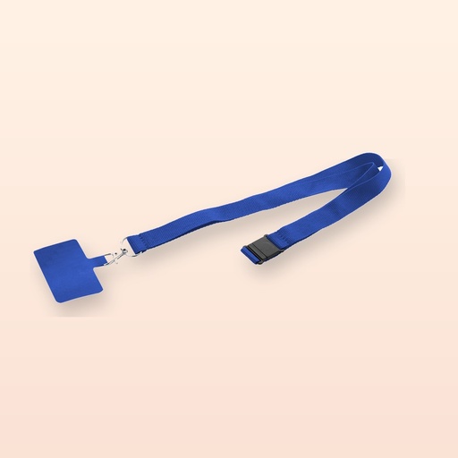 [BL-108141] Lanyard in RPET portacellulare - blu