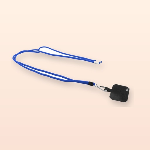 [BL-108217] Lanyard in RPET portacellulare - blu