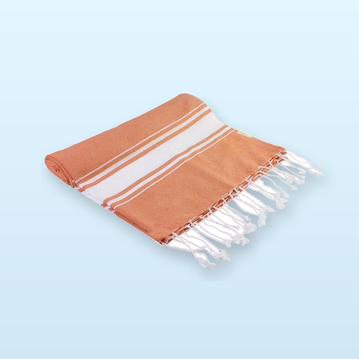 [BL-108275] telo mare in cotone riciclato - arancione
