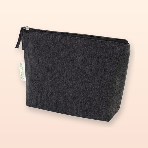 [BL-108363] Trousse in cotone riciclato - nero