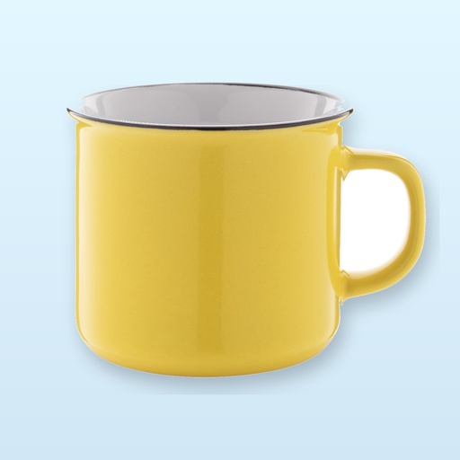 [BL-108645] Tazza vintage - giallo - bianco
