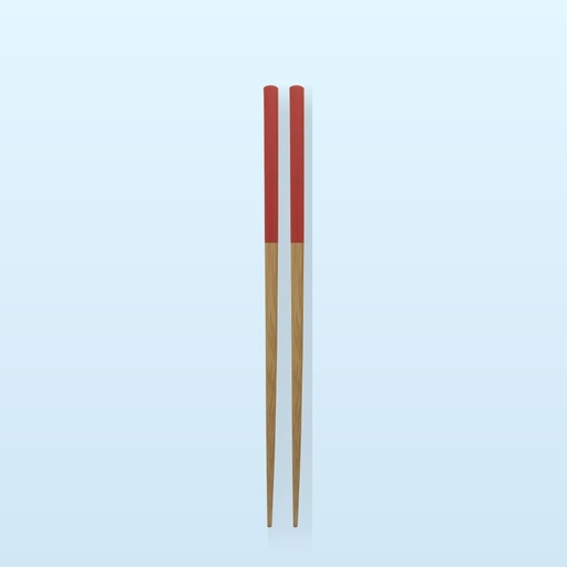 [BL-108741] bacchette in bambù - rosso - naturale