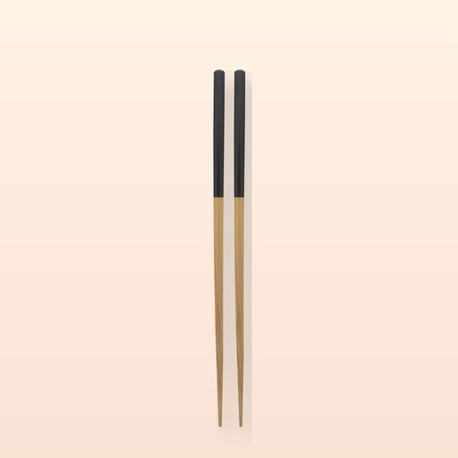 [BL-108744] bacchette in bambù - nero - naturale