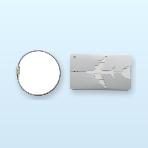 [BL-109069] etichetta bagagli - argento