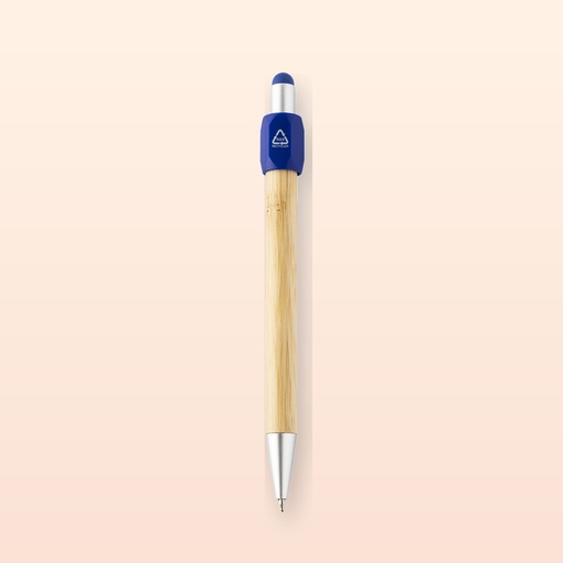 [BL-109278] Penna a sfera con spinner - blu - naturale