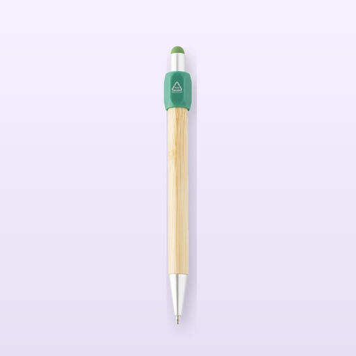 [BL-109279] Penna a sfera con spinner - verde - naturale
