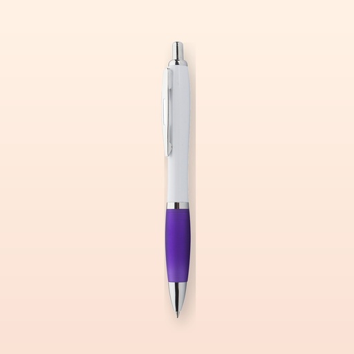 [BL-109704] penna a sfera - viola - bianco