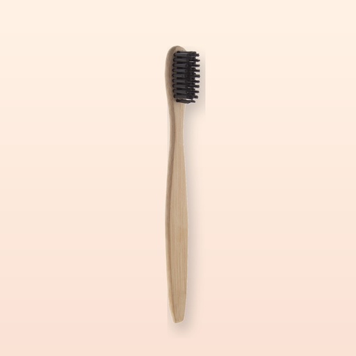 [BL-109967] spazzolino in bambù per bambini - nero - naturale