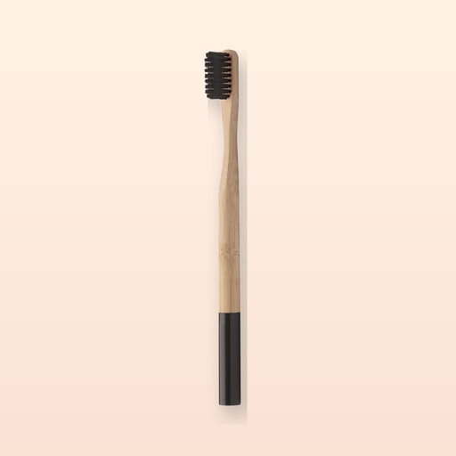 [BL-109974] spazzolino in bambù - nero - naturale