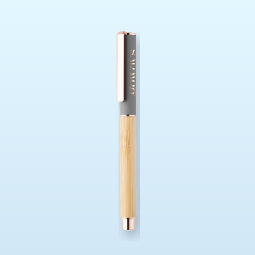 [BL-110022] Penna roller - grigio - naturale