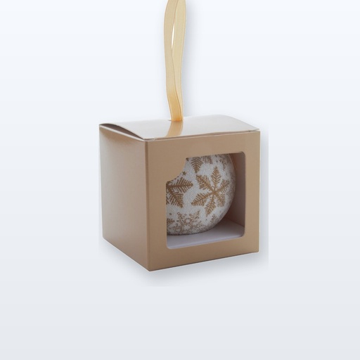 [BL-110434] decorazione albero Natale, stella - oro - bianco