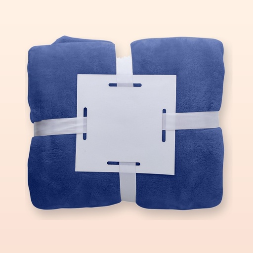 [BL-110492] coperta in flanella - blu