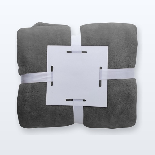 [BL-110494] coperta in flanella - cenere grigia
