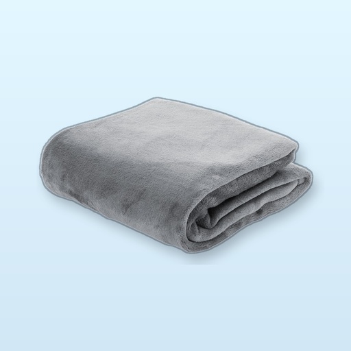 [BL-110503] Coperta in flanella RPET - grigio