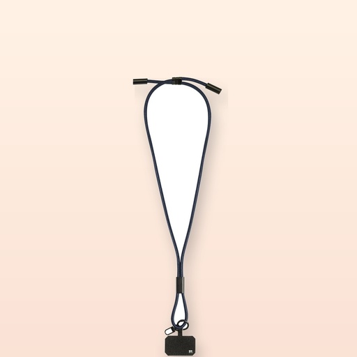 [BL-110788] Cavo da 60 W con lanyard portacellulare in RPET - blu scuro